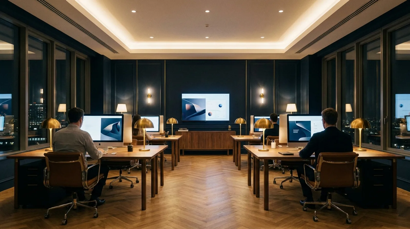 The Vialíd3r studio team at work by night